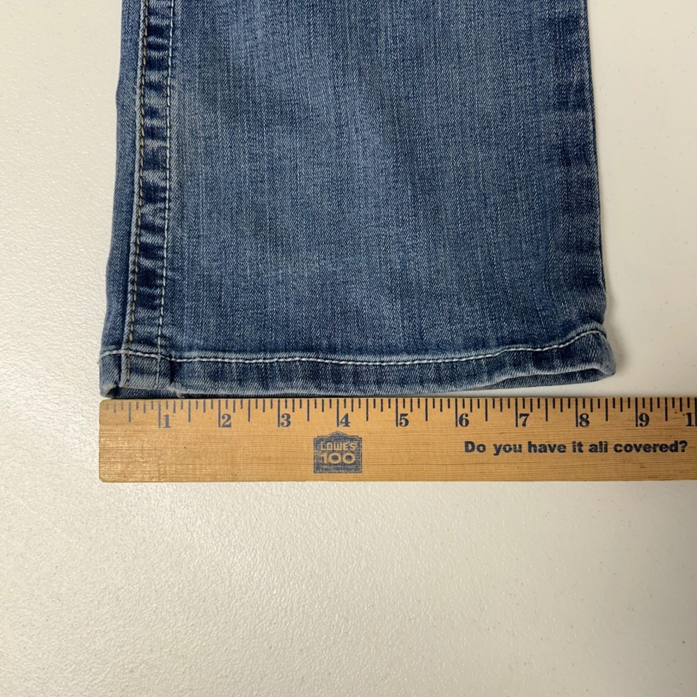 Ariat REAL Denim Jeans Womens 29XL Blue Bootcut Embroidered Pockets 32x36 * - Picture 11 of 13